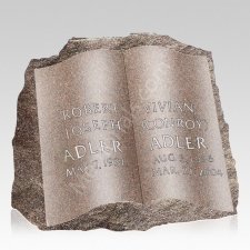 Open Book Companion Granite Headstone